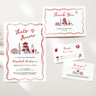 That’s Amore Italian Red Bridal Shower Recipe card