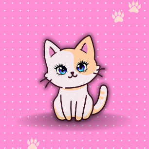 Cute Pink Kitty Cat Personalised Name Metal Lunch Box