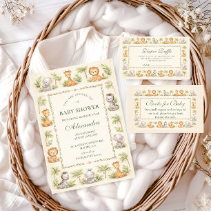 Whimsical Safari Animals Baby Shower Napkin