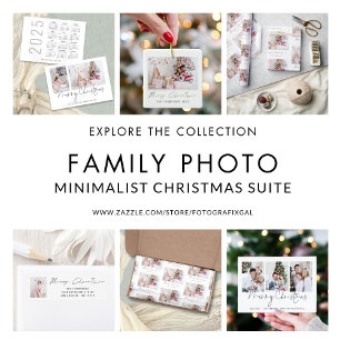 Modern Photo Name Year Script Merry Christmas Ceramic Ornament