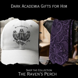 Gothic Raven Dark Academia Full Moon Mug