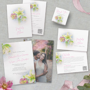 Hellebore art wedding details guest schedule map