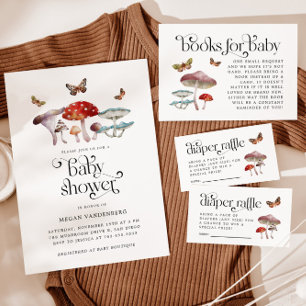 Mushroom Diaper Raffle Ticket Enclosure Card