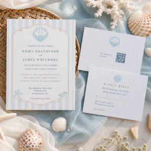 Nautical Seashell Wedding Tabletop Favour Signs