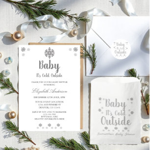 Baby It's Cold Outside Winter Baby Shower Invitation