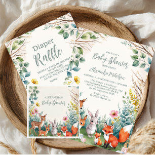 Modern Woodland Animals Forest  Books for Baby Enclosure Card
