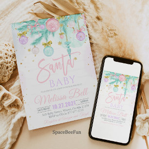 Santa Baby Baby Shower  Classic Round Sticker