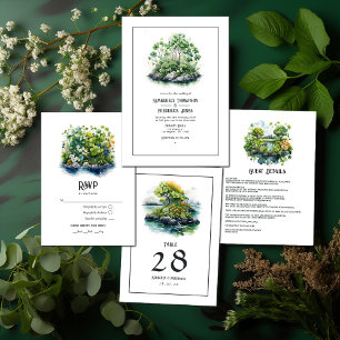 Watercolor Ireland Destination Wedding Invitation