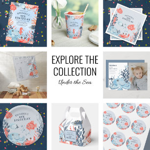 Kids Under The Sea Photo Birthday Party Invitation