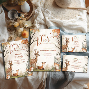 Woodland Oh Deer Theme Diapper Raffle Enclosure Card