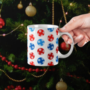 Christmas blue and red ornaments with snowflakes brushed polyester tree skirt