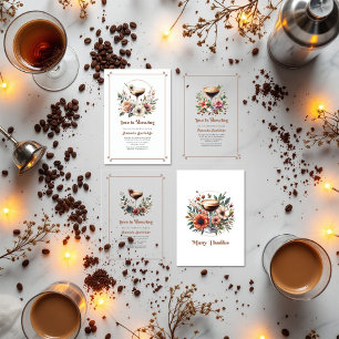 Mocha Mousse "Love is Brewing" Bridal Shower Acrylic Invitations