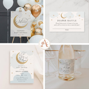 My Son, My Moon and All My Stars Baby Shower Invitation