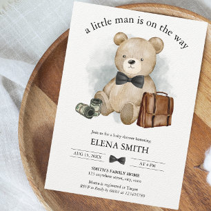 Little Man is on The Way Baby Shower Diaper Raffle Enclosure Card