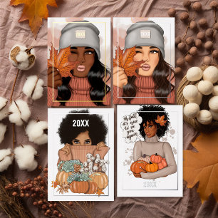 Seasonal Autumn - Fall Foil Holiday Card