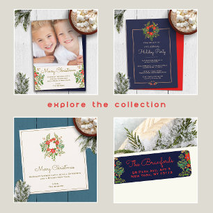 Traditional Christmas Wreath Navy