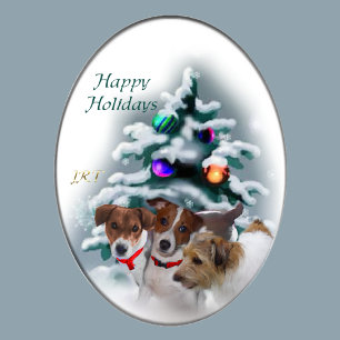 Jack Russell Terrier Christmas Gifts Holiday Card
