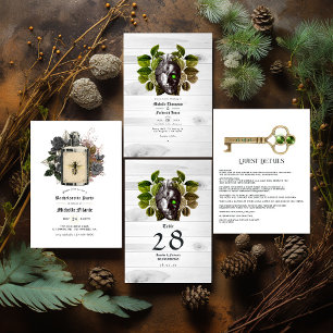 Rustic Halloween Wedding Table Number