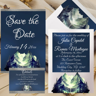 Watercolor Mountains 2 Save The Date
