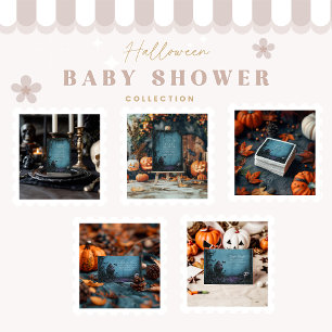 Gothic Blue Halloween  Diapper Raffle Enclosure Card