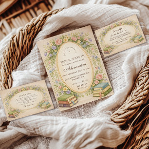 New Chapter Garden Books Bridal Shower Invitation