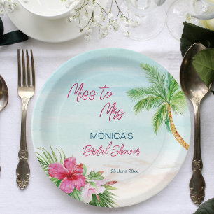 Last splash summer beach tropical bridal shower  invitation