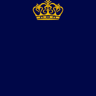 Blue and Gold Royal Crown Wedding Shower Invitation