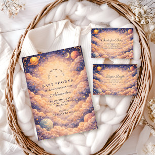 Celestial Cloud Planets Baby Shower Invitation