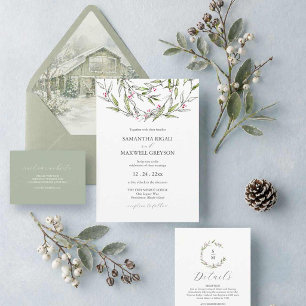 Formal Wedding Invitations Botanical Greenery