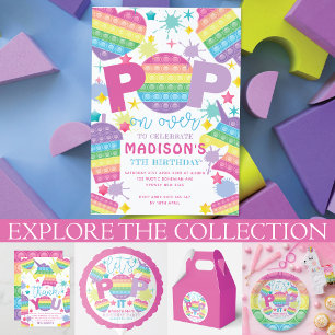 Pop It Birthday Party Invitation