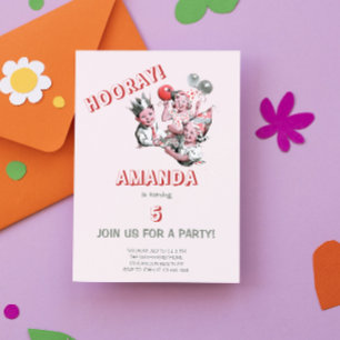 Vintage 50s Classic Simple Children Birthday Party Postcard