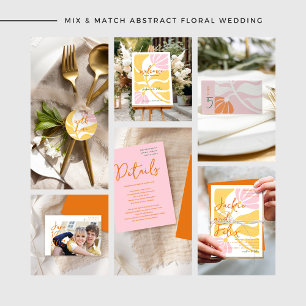 Simple Chic Retro Colourful Wedding Save The Date