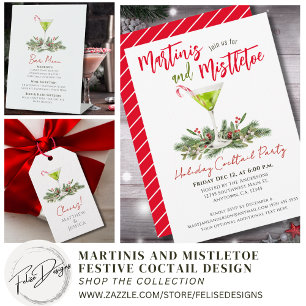 Martinis & Mistletoe Holiday Cocktail Party    Invitation