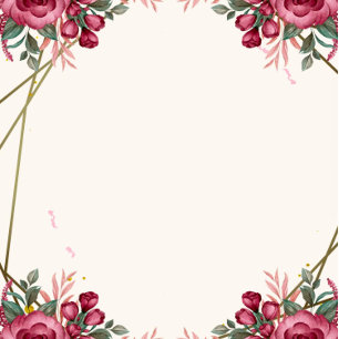 Dusty Rose Geometric Floral Wedding Invitation