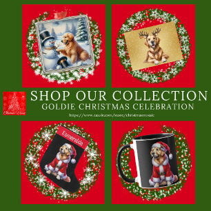 Custom Golden Retriever Christmas Stocking