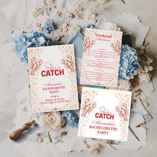 She’s a Catch Lobster Bachelorette Party Classic Round Sticker