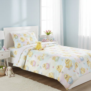 Cute Baby Chick Watercolor Easter Kids Apron