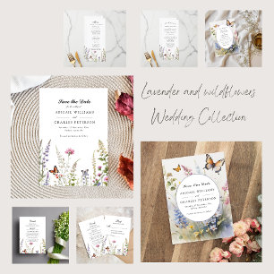 Elegant Boho Wildflower Bloom Save the date