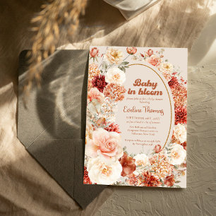Bohemian colourful fall floral sage rusty Welcome Poster
