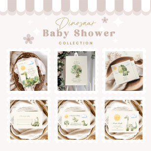 Dinosaur Hatching Soon Baby Shower Invitation