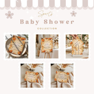 Retro Basketball Baby Shower Diapper Raffle Enclosure Card