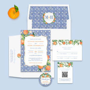 Thank You Positano Oranges Wedding Shower Favour Classic Round Sticker