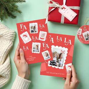 Fun Fa La La Christmas Carol Script Santa Claus Wrapping Paper Sheet