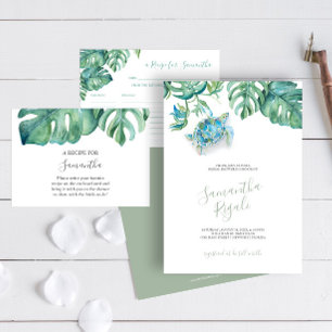 Tropical Recipe For The Bride Enclosure Card