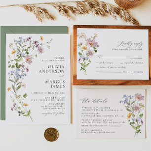 Whimsical Wildflower Details Enclosure Card