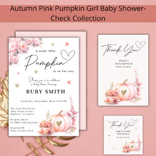 Blush Pink Pumpkin Gold Leafs Girl Baby Shower Tapestry