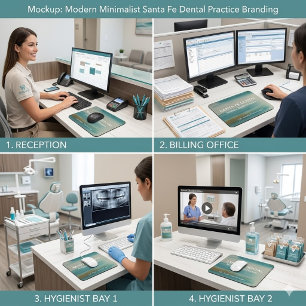 Dental Practice Santa Fe Turquoise QR  Business Card