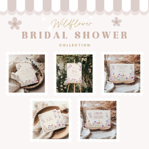 Blush Wildflowers and Butterflies Bridal Shower Thank You Card