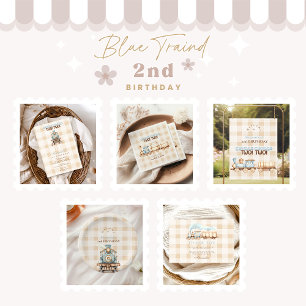 Vintage Train 2nd Birthday  Invitation