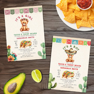 Tacos & Teddy Bears Baby Shower Fiesta Invitation